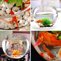 Glass Fish Tank Pom Vases Wall Hooks Decorative Goldfish Bowl Hydroponic Aquarium Transparent Desktop Square 2
