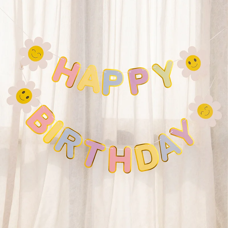 1-5 years old Birthday Banner For Home Room Decoration Children's Garland