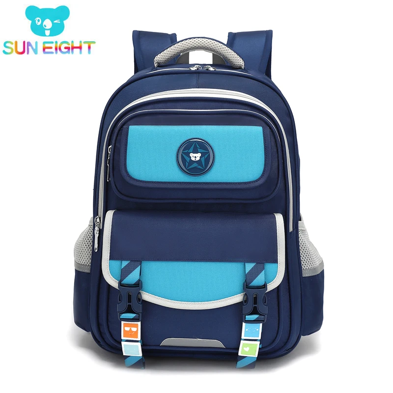 

SUN EIGHT New Orthopedic Back Boy School Backpacks Children School Bags Kid Bag Waterproof Big Capacity