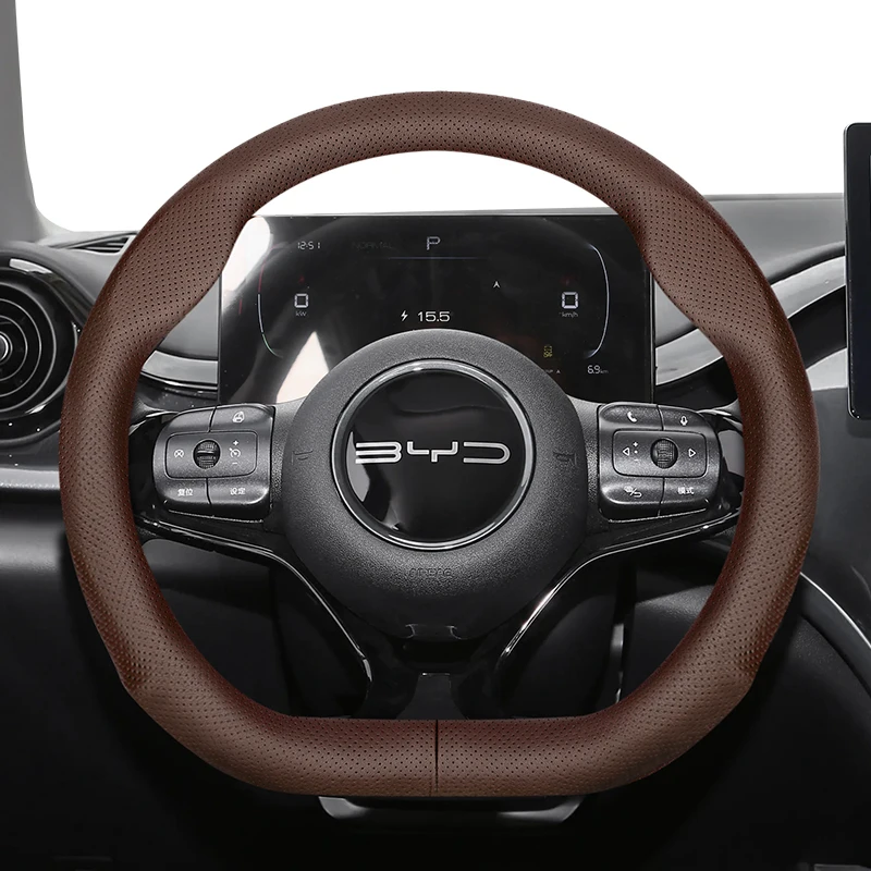 Steering Wheel Cover For BYD Fit Dolphin Mini Seal Atto 3 Song Plus Pro King F3 Shark M6 Seagull