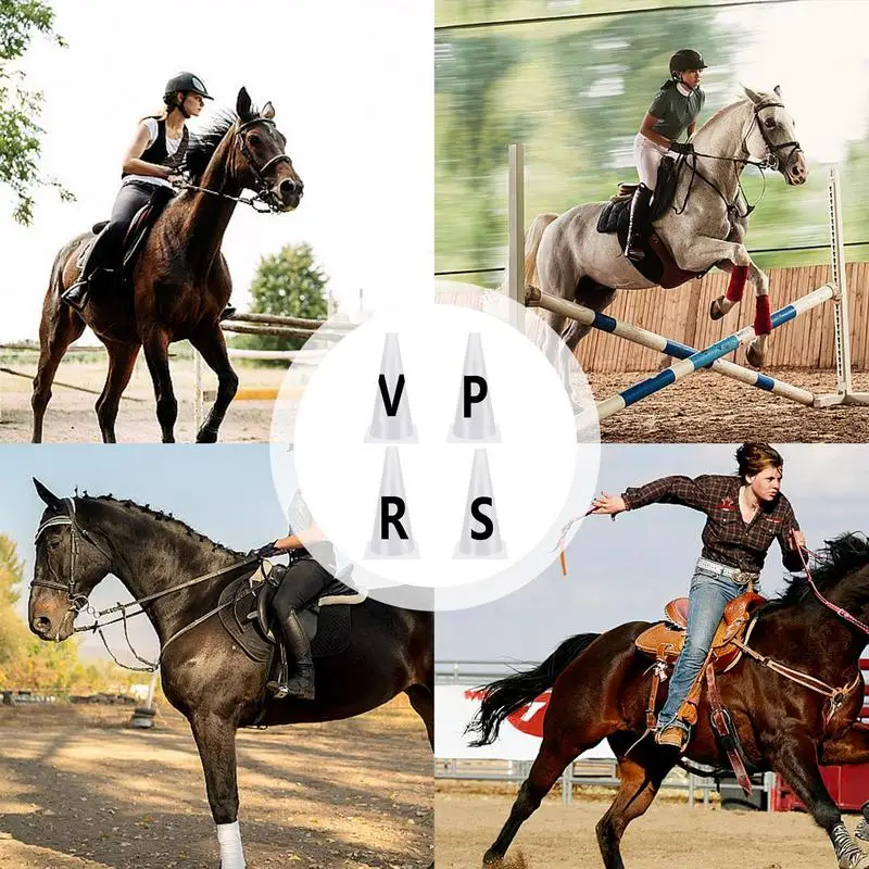 Horse Training Equipment Portable White Dressage Letter Cone Set Horse Training Equipment Stackable Sports Training Cone 5