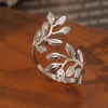 Stainless Steel Rings Minimalist Irregular Print Open Ring Personality Design Fashion Ring For Women Anniversary Gift New Senior 5