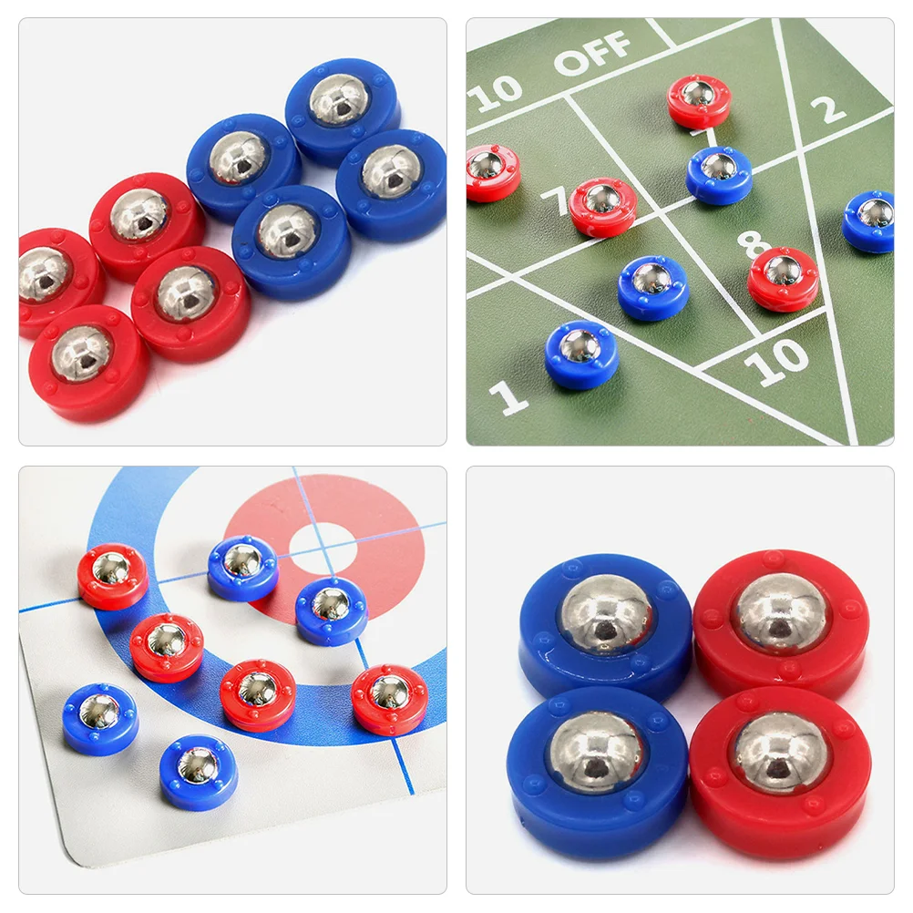 Rollers Children's Shuffleboard Ball Bearings Mini Curling Game Scroll Wheel Table Pucks