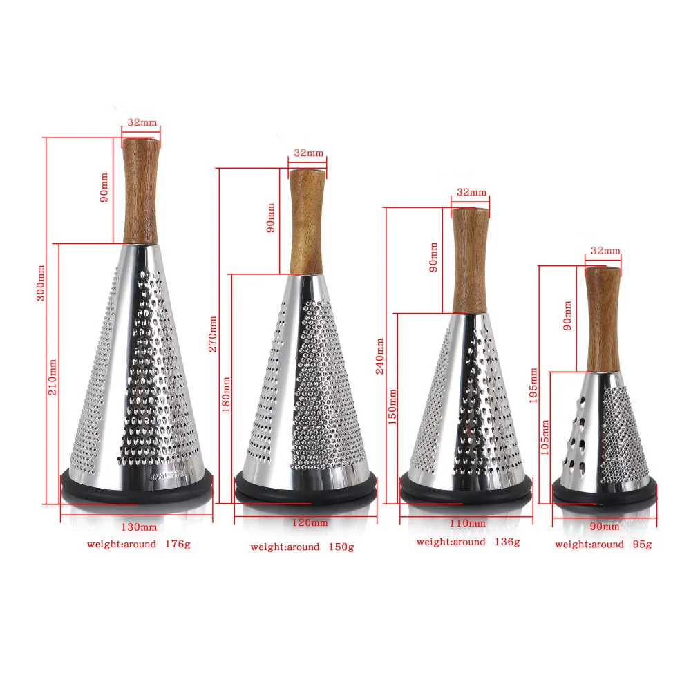 Acacia and Stainless Steel Cone Cheese Grater + Reviews