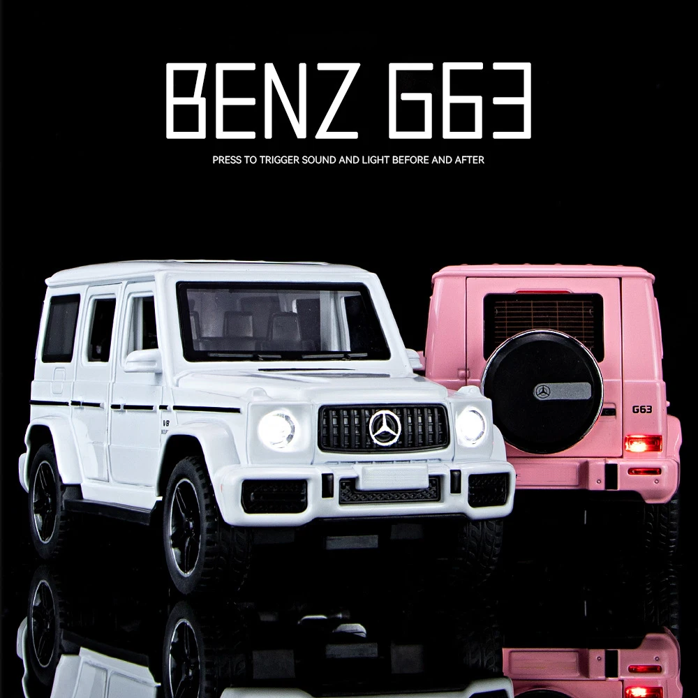 1:32 Benz G63 SUV Alloy Model Car Toy Diecasts Metal Casting Sound and Light Car Toys For Children Vehicle 6