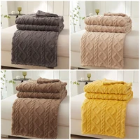 Rolled single-layer tuff blanket double-sided fuzz multi-function blanket thicken thermal blanket 1