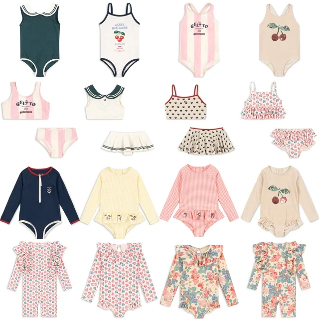 Nouvel ensemble de maillots de bain imprimés mignons pour enfants, collection été KS 26, pour garçons et filles, tendance enfant 1
