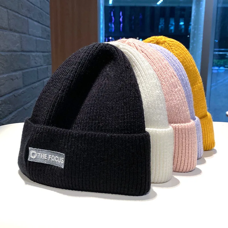 

Autumn Winter Hat for Women Men Letter Embroidery Knitted Beanies Hat Hip Hop Cap Outdoor Warm Sking Cycling Beanie Cap Bonnet
