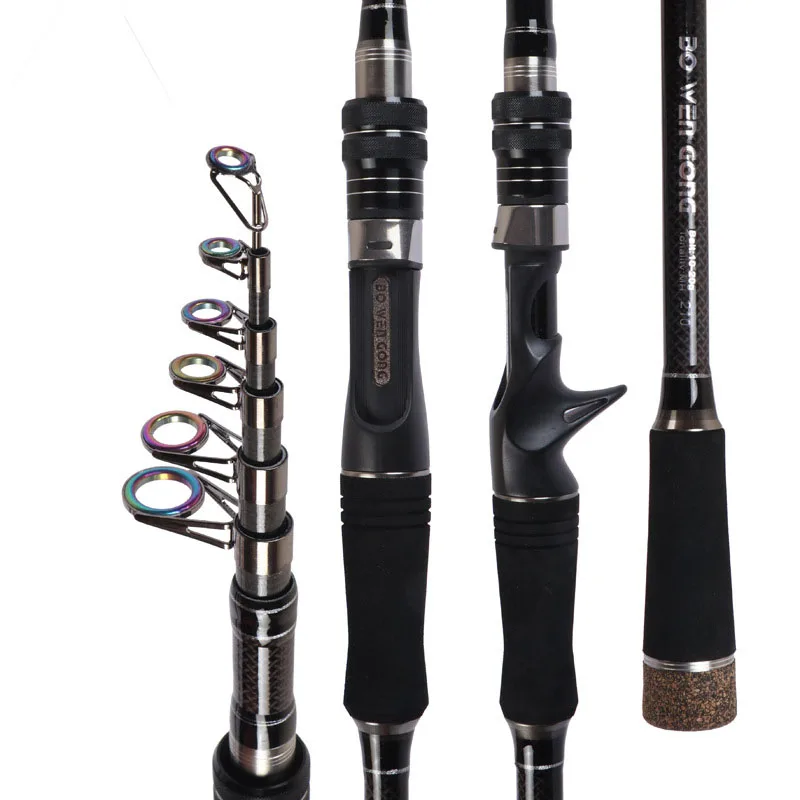 CarbonFiberFishingRodsUltralight18m21m24mTelescopicPortable