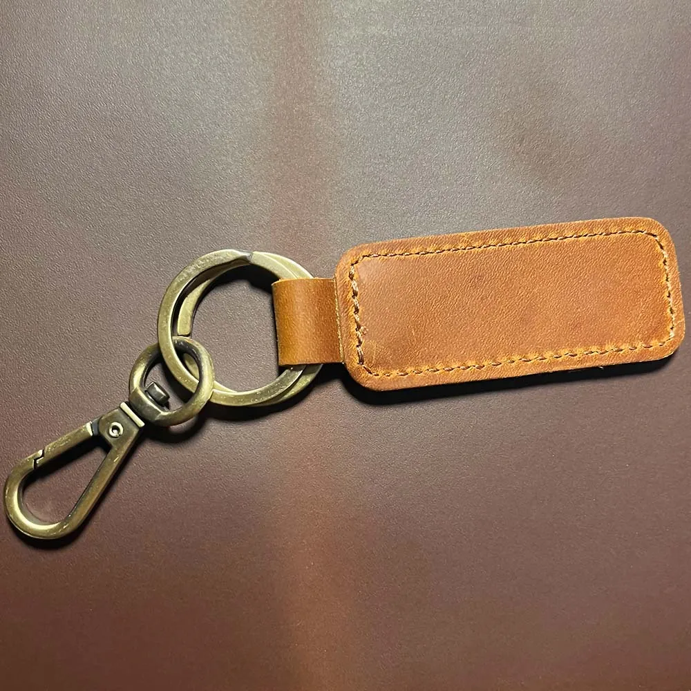 Genuine Leather Keychain for Key and Car Buckle Gifts Crafts