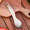 Keith Pure Titanium Soup Spoon Multi-functional Three-in-One Household Outdoor Portable Titanium Tableware 3