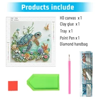 DIY Turtle and Flower 5D Special Shape Diamond Art Kits for Beginners,Diamond Art Painting Kits for Home Wall Decoration Gift 3