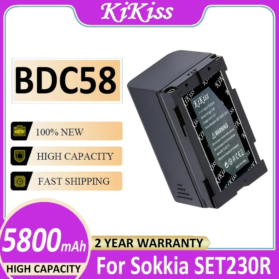 

KiKiss Battery BDC58 (BDC70 BDC46B) 5800mAh For Sokkia SET530R SET630R SET230R SET230R3 SET330R3 SET330R Bateria