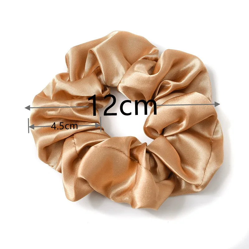 

Silk Satin Scrunchies Headband Large Elastic Rubber Hair Band Women Gilr Ponytail Holder Hair Ties Accessories Satin Hair Rope