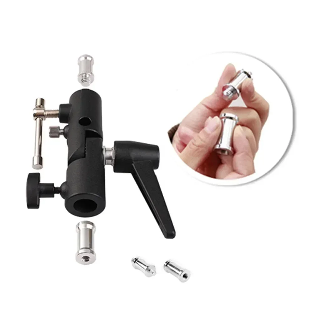 Camera Flash Bracket H-Type Mount Versatile Bracket Mounts Adapter With Umbrella Softbox Holder Live Tripod Light Parts 1pc fill light bracket