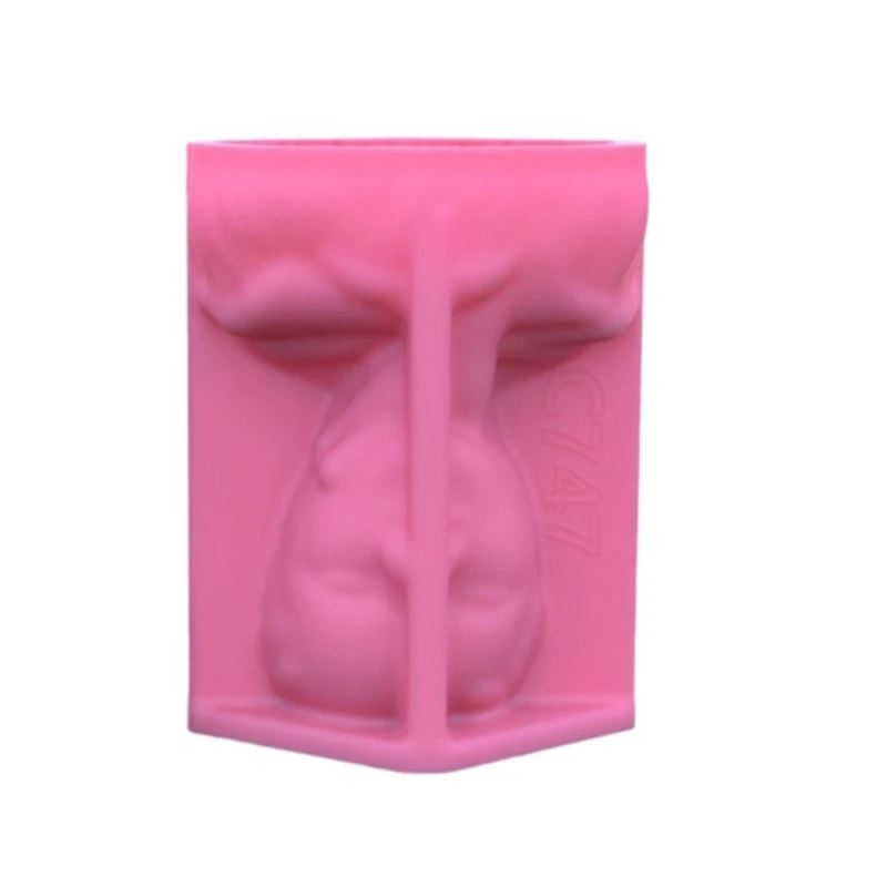 Portrait Succulents Planter Molds DIYs Concrete Flowerpot Resin Molds Pen Holder Resin Molds Desk Livingrooms Decoration