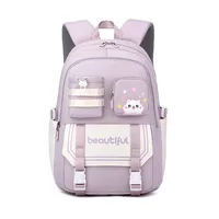 2024 Kitten print Primary School Backpack 1-6 Grade Cute Colorful School Bags For Girls Waterproof Large Capacity Schoolbags sac 1