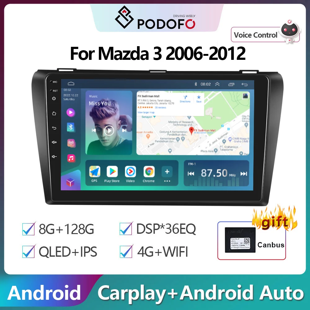 9 Zoll Touchscreen Android Autoradio für 2009 2010 2011 2012 MAZDA