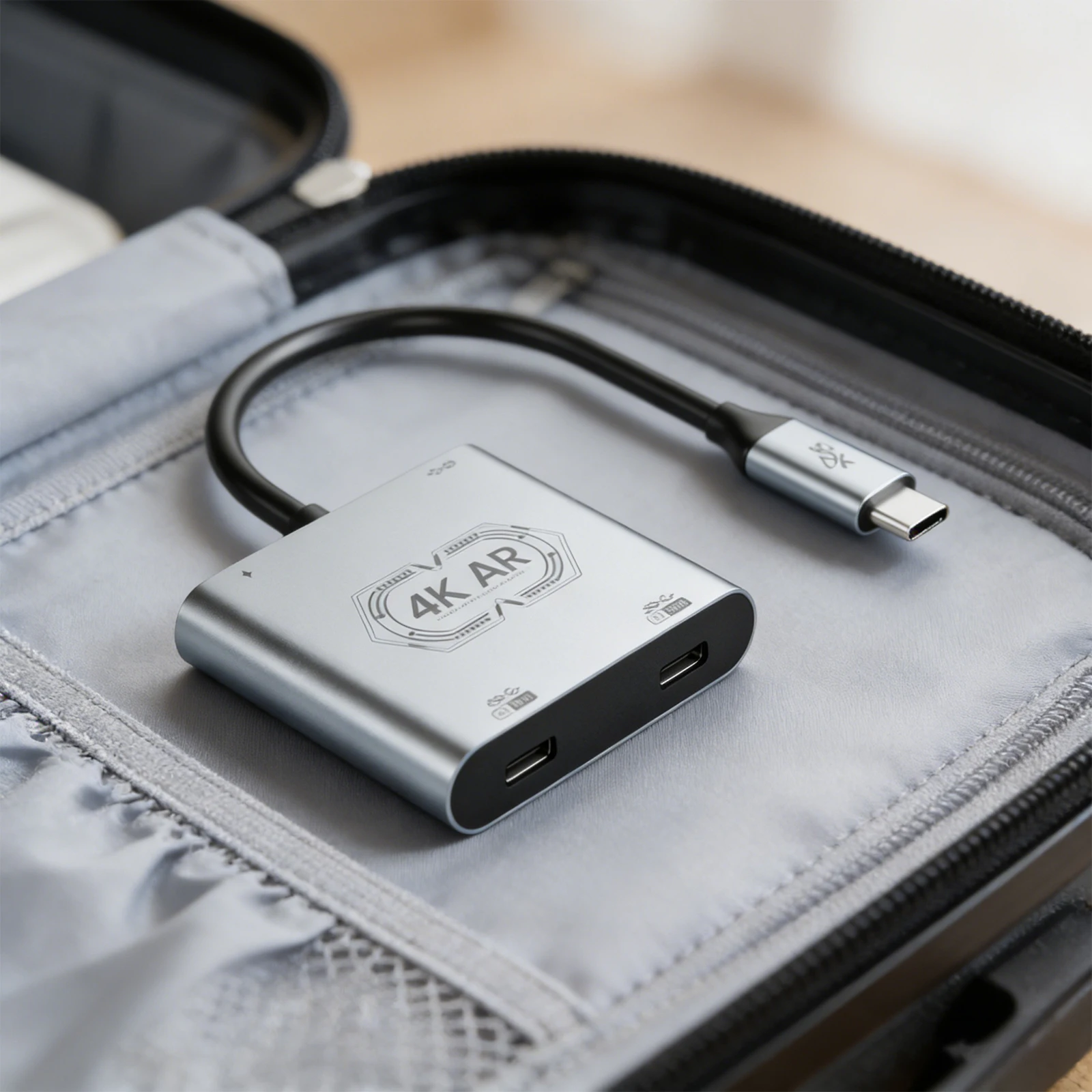USB C-AR 안경 및 충전 어댑터 플러그 앤 플레이 USB C-듀얼 AR 안경 어댑터 고속 소형 휴대폰 노트북용
