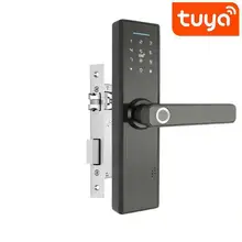 

RAYKUBE Wifi Electronic Door Lock With Tuya APP Remotely / Biometric Fingerprint Smart Card Password Key Unlock FG5 Plus