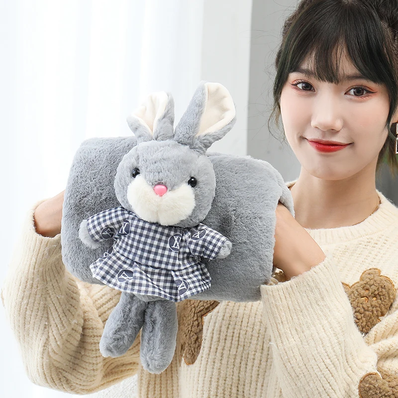 

Сумка для горячей воды, перезаряжаемая сумка для теплой воды, плюшевая милая девушка, горячий компресс, электрическая грелка, съемная и моющаяся грелка для рук