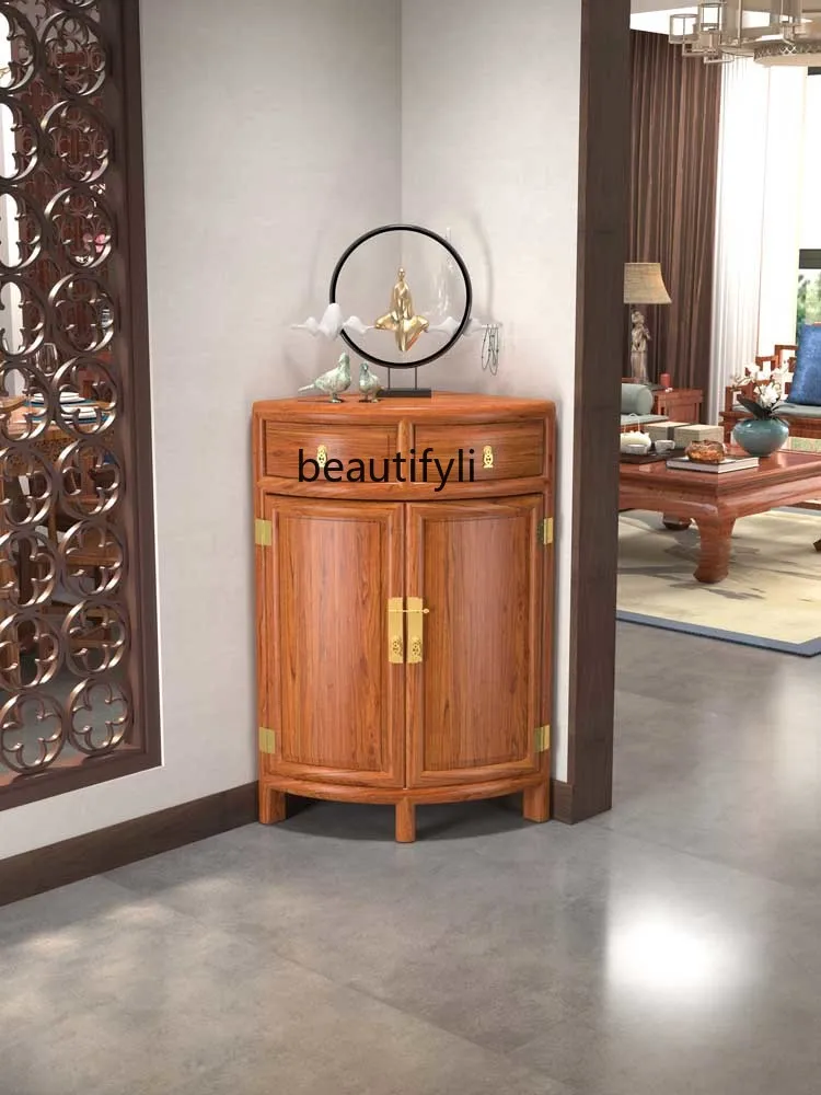 

Solid Wood Corner Cabinet Corner Wall Shelf Dining Side Restaurant Triangle Household Storage Corner