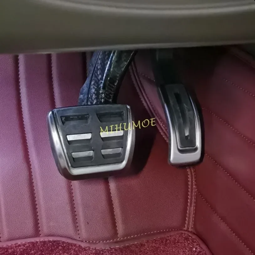 Car Pedals RHD Stainless Steel Car Gas Accelerator Brake Pedal Pad Cover For Audi A4 B9 A5 A6 C8 A7 Q5 Q7 Q8