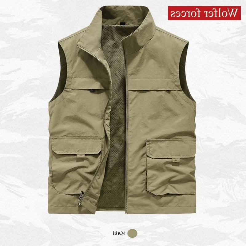 

Men's Clothing Fishing Wear Fishing Vest Waterproof Motorcyclist Sports Trekking Unloading Custom Tools Pocket Elegant