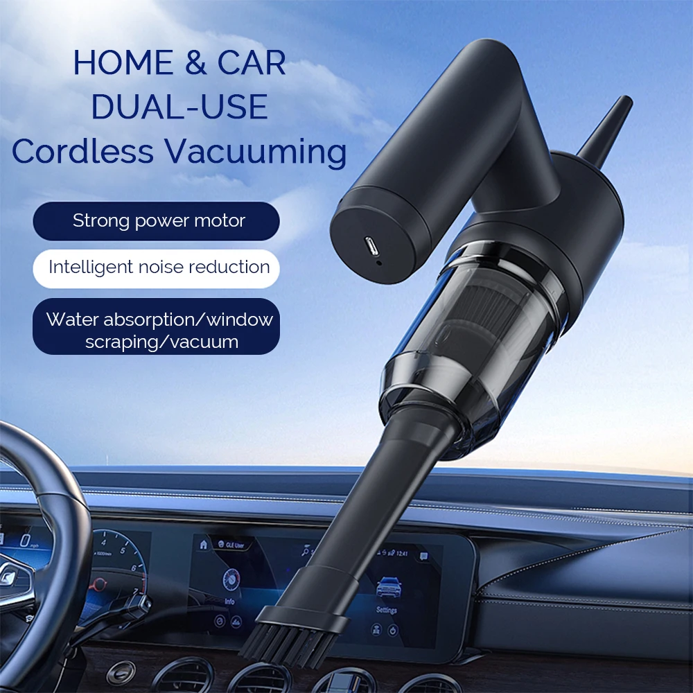Multi-purpose Cleaner 5000PA Cordless Vacuum Cleaner Strong Suction Car Cleaner Cleaning Glass Wiper Windows Cleaning Brush
