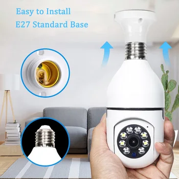  Hot E27 Surveillance Bulb Camera LED Light Camera 360° WiFi Security Spotlight Automatic Tracking Night Vision Dropshipping 1