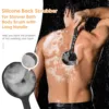 Silicone Back Scrubber for Shower, Bath Body Brush with Long Handle,Double Sided Shower Brush for Shower Exfoliating and Massage 4