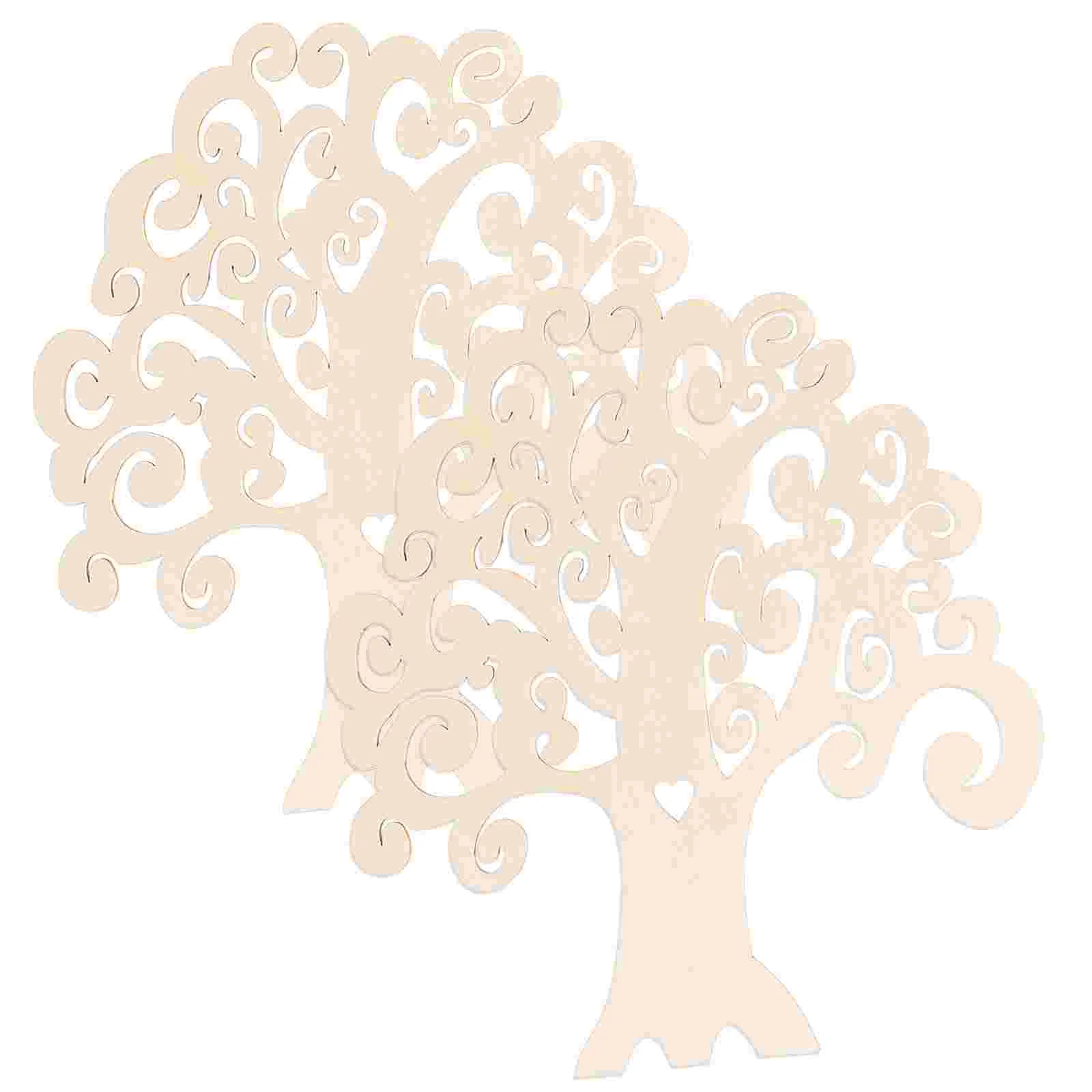 

Wooden Trees Slices Hole Love Heart for DIY MDF Family Tree Craft Wood Craft Decoration For Kids