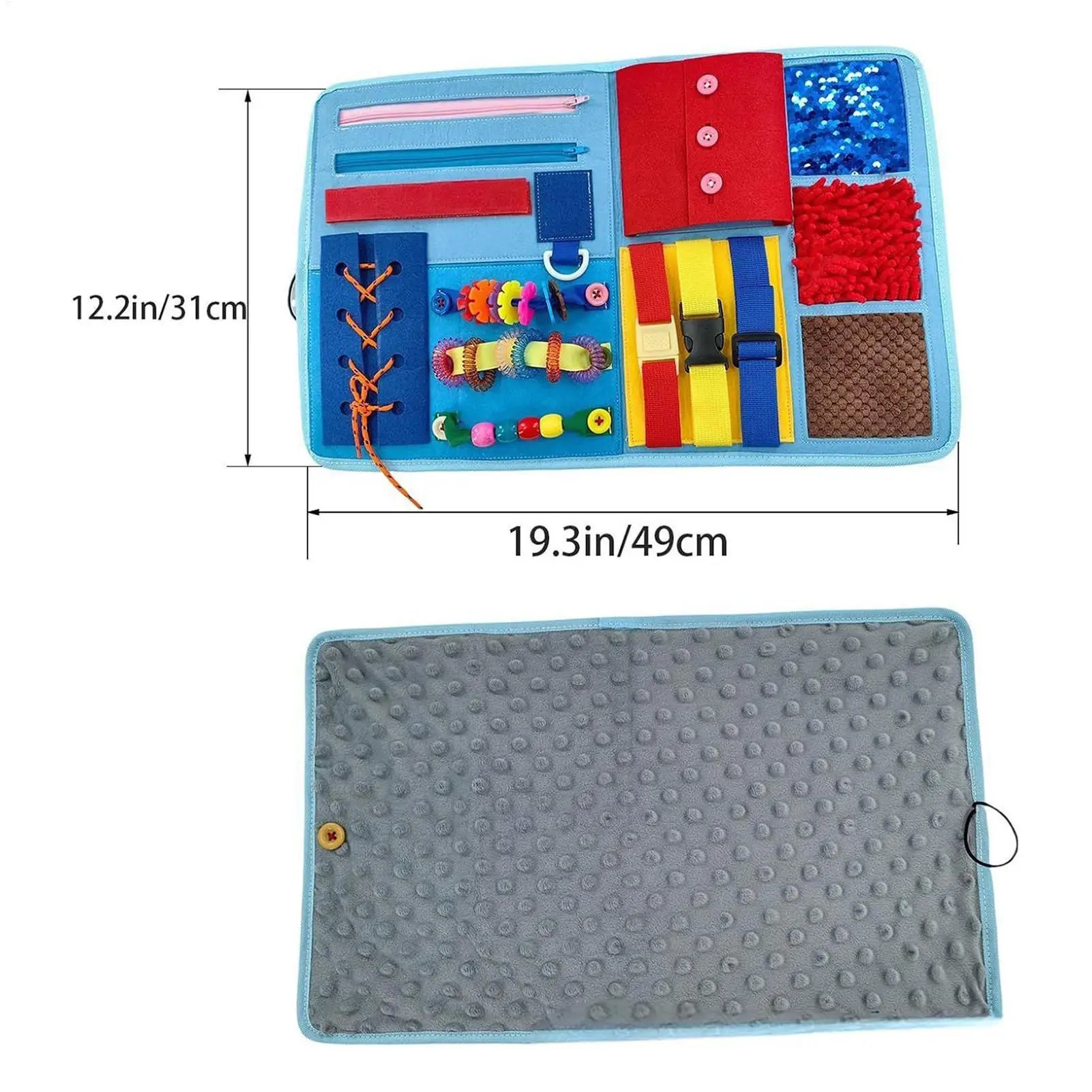 성인용 피젯 블랭킷 휴대용 진정 장난감 감각 블랭킷 노인용 집중력 스트레스 완화 긴장감 감정 기억력 저하