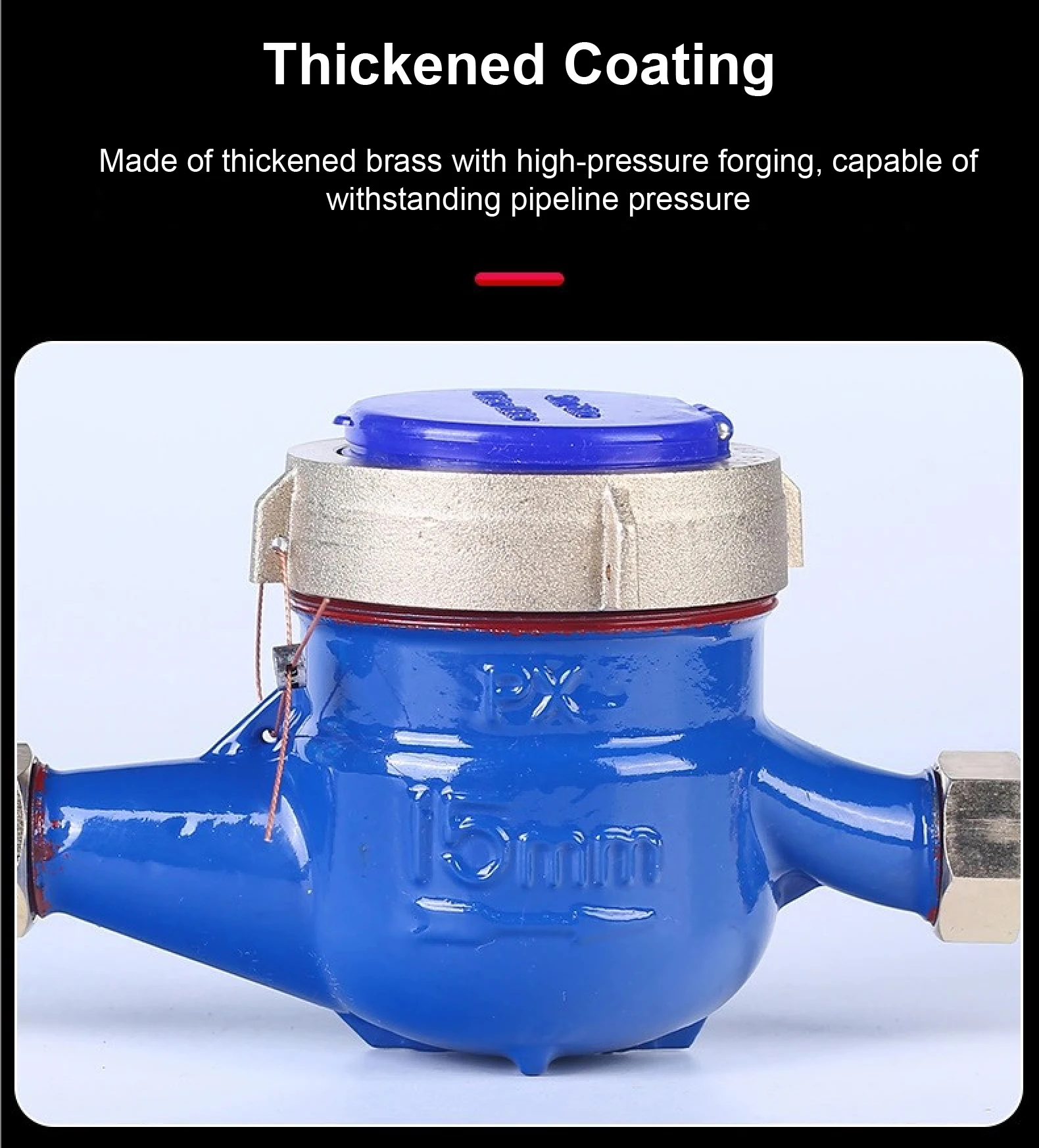 Rotary Vane Multi‑Jet Wet Type Residential Water Meter DN15 DN20 DN25 Brass / Ny