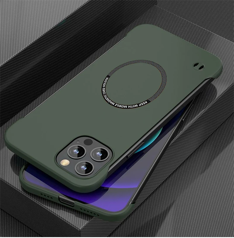 Sleek Frameless Magnetic Wireless Charging Hard Case