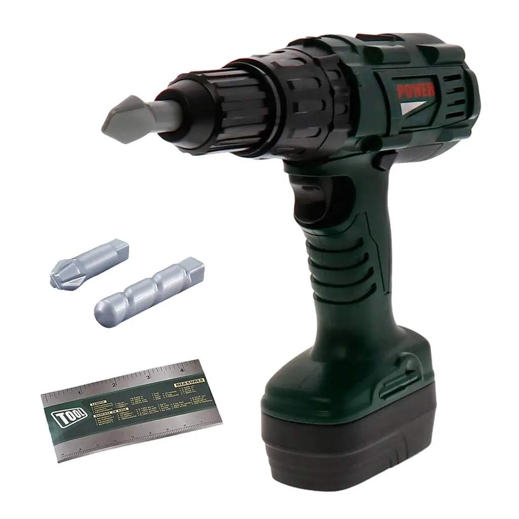 어린이 어린이 배터리 작동 전기 드릴 장난감 야외 실내 놀이