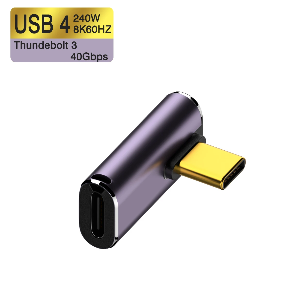 BASESAILOR Adaptateur USB C 90 Degrés 3Pack,Angle Droit Type C Mâle vers USBC Femelle PD 100W 3