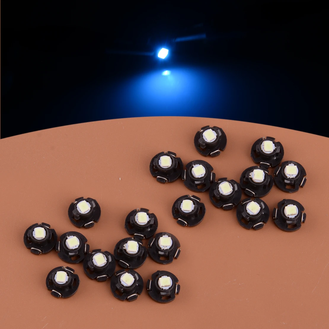 20 Pz/Set 12V Ice Blue Universal Car T4 T4.2 Neo Wedge 1Smd Led Cluster Instrument Dash Clima Lampadine