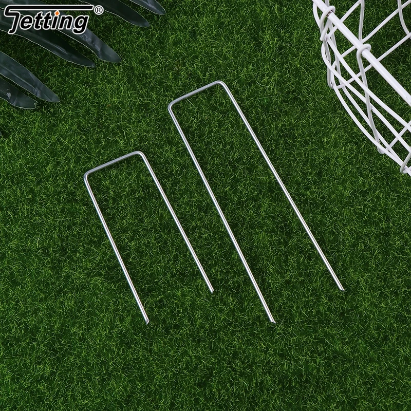 20Pcs Landscape Staples U-Shaped Garden Pins Garden Stakes Staple Heavy Duty Yard Lawn Tent Stake Securing Pegs For Weed