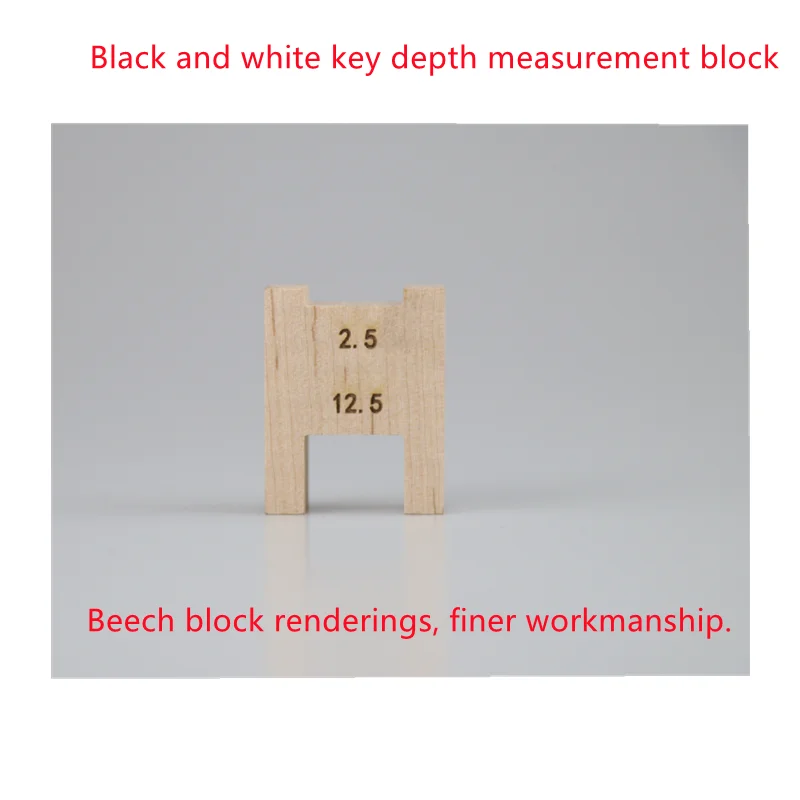 Professional-Level Tuning Master Dedicated Piano Measurement Tool, Black and White Key Depth Measurement Block