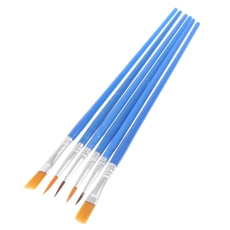 아크릴 수채화 라운드 뾰족한 나일론 헤어, 작은 브러시 벌크, 세부 그림용, 아티스트 플랫 페인트 브러시, 50 개