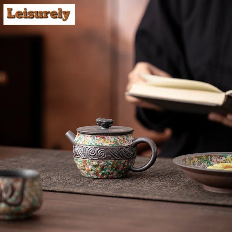 225ml Lake Stone Teapot Creative Tea Infuser Pot Tea Maker Kettle With Ball Hole Flower Tea For Tea Supplies Ornaments Craft