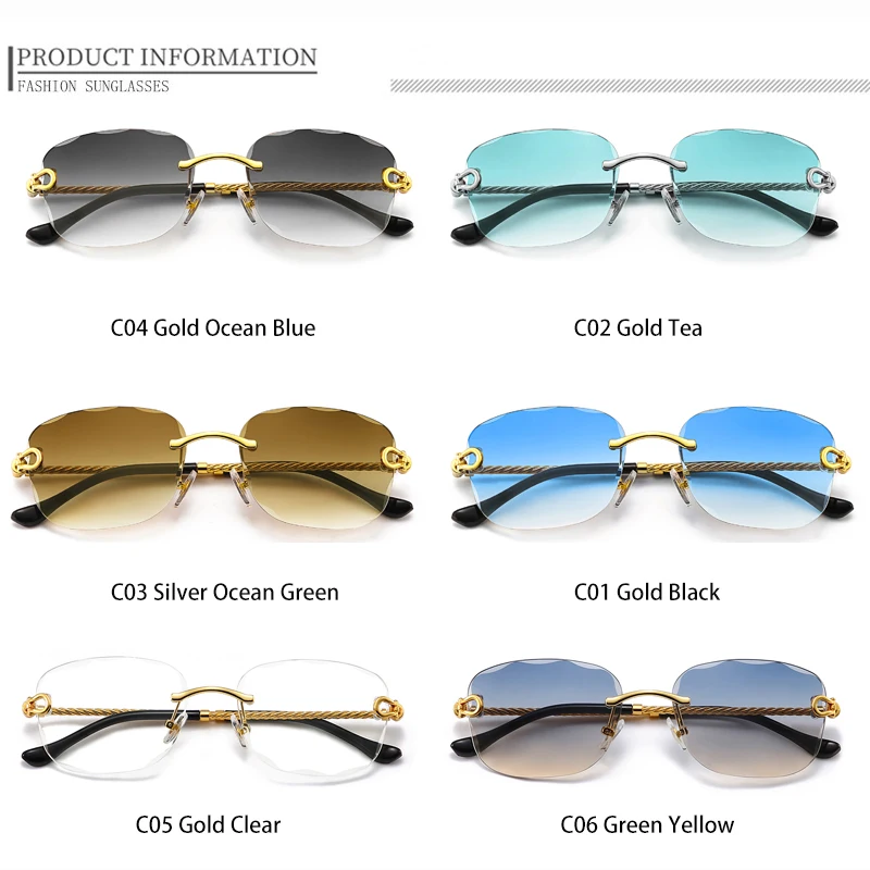 Retro Mode Gesungen Frauen Männer Marke Designer Randlose Gradienten Sonne G Shades Schneiden Objektiv Damen Rahmenlose_voghion.com