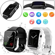 

X6 Smart Watch Bluetooth Tracker Heart Rate Monitor Blood Sports Smartwatch Support SIM Card Facebook for Universal Mobile Phone