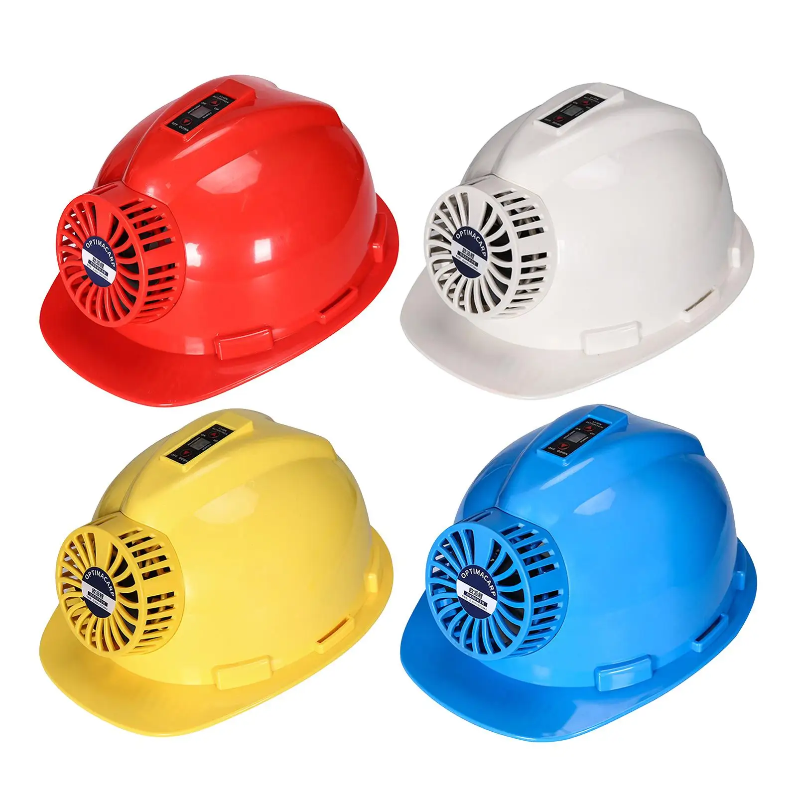 Safety Helmet With Powerful Fan 15000mAh Rechargeable Lithium Battery Power Bank Bump Cap Hard Hat with 4-Gear Fan