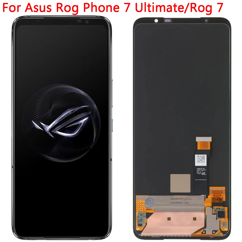 6.78 "Asus Rog 7 Lcd Amoled Originale Per Asus Rog Phone 7 Ultimate Display Lcd Touch Screen Con Sostituzione Del Gruppo Telaio