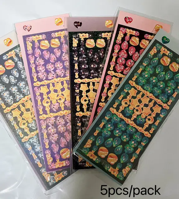 SKYSONIC 2/4/5/6/8pcs/10pcs Full Set Series Decorative Stickers Idol Card Album Scrapbooking Sticker Korean Stationery Suppliers 5 pcs set