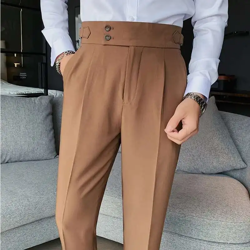 2021 Fashion Business Casual Mens Office Formal Pants Men's Social Trousers  Menautumn Dress Pants For Men Pantalon Costume Homme