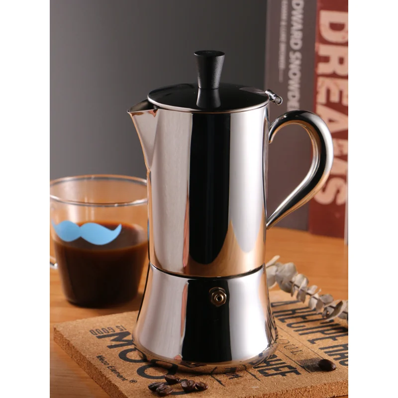

Stainless Steel Mocha Pot Coffee Pot Small Household Heating Electric Stove Italian Stainless Steel Italian Espresso Machine