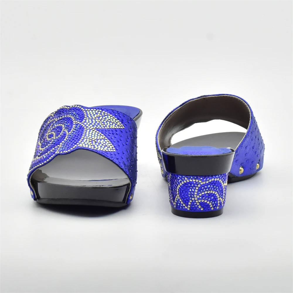 Latest Design Italian Shoes with Matching Bags Set Decorated with Rhinestone Bag and Shoes Set Italy Womens Dress Open Toe